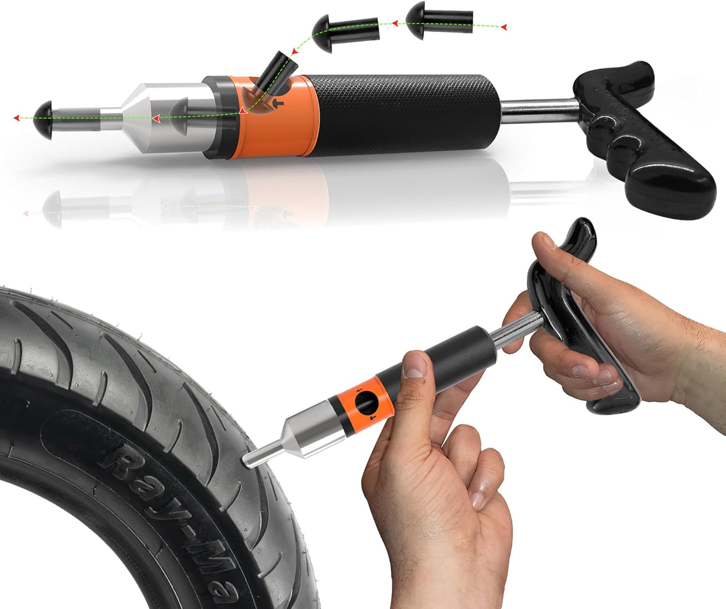 Tubeless Tire Plugger Repair Kit for Cars and Motorcycles