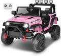 Hikole Kids Electric Ride On Jeep - 12V Remote Control, Pink