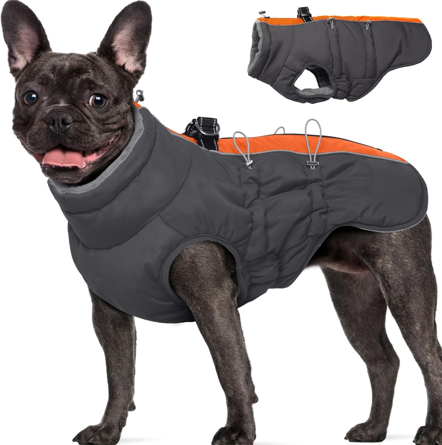Large Dog Winter Jacket - Warm Reflective Snowsuit for Pets