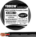 150ft 16/4 16 AWG Portable Power Cable - Heavy Duty SJOOW 300V