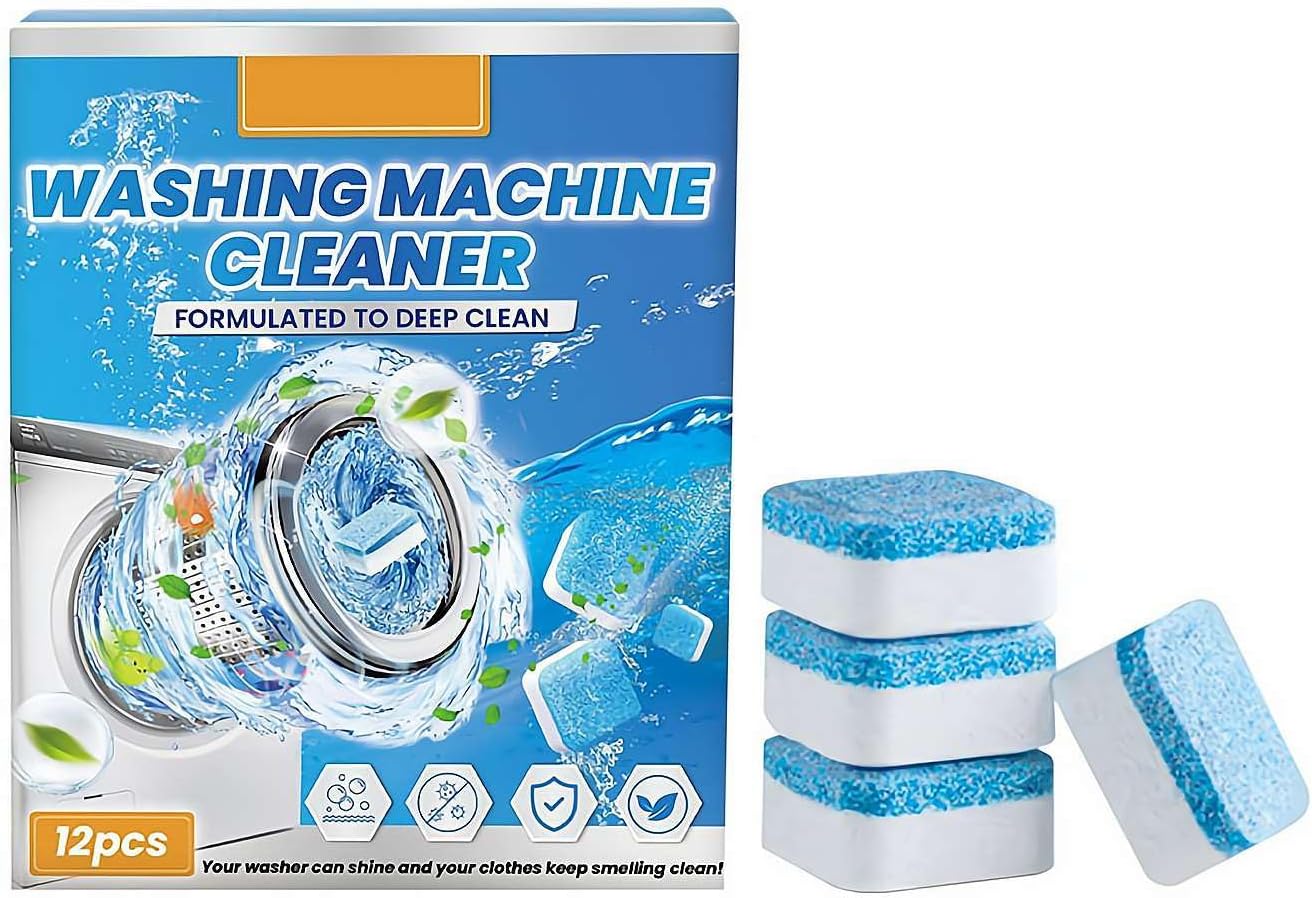 12 Pack Washer Cleaner Tablets - Deep Clean Power!