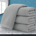 Luxurious Grey Hand Towels Set of 4 - Soft & Absorbent Cotton