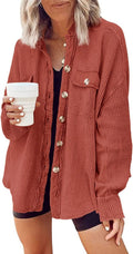 Waffle Knit Tops for Women - Stylish Long Sleeve Shackets