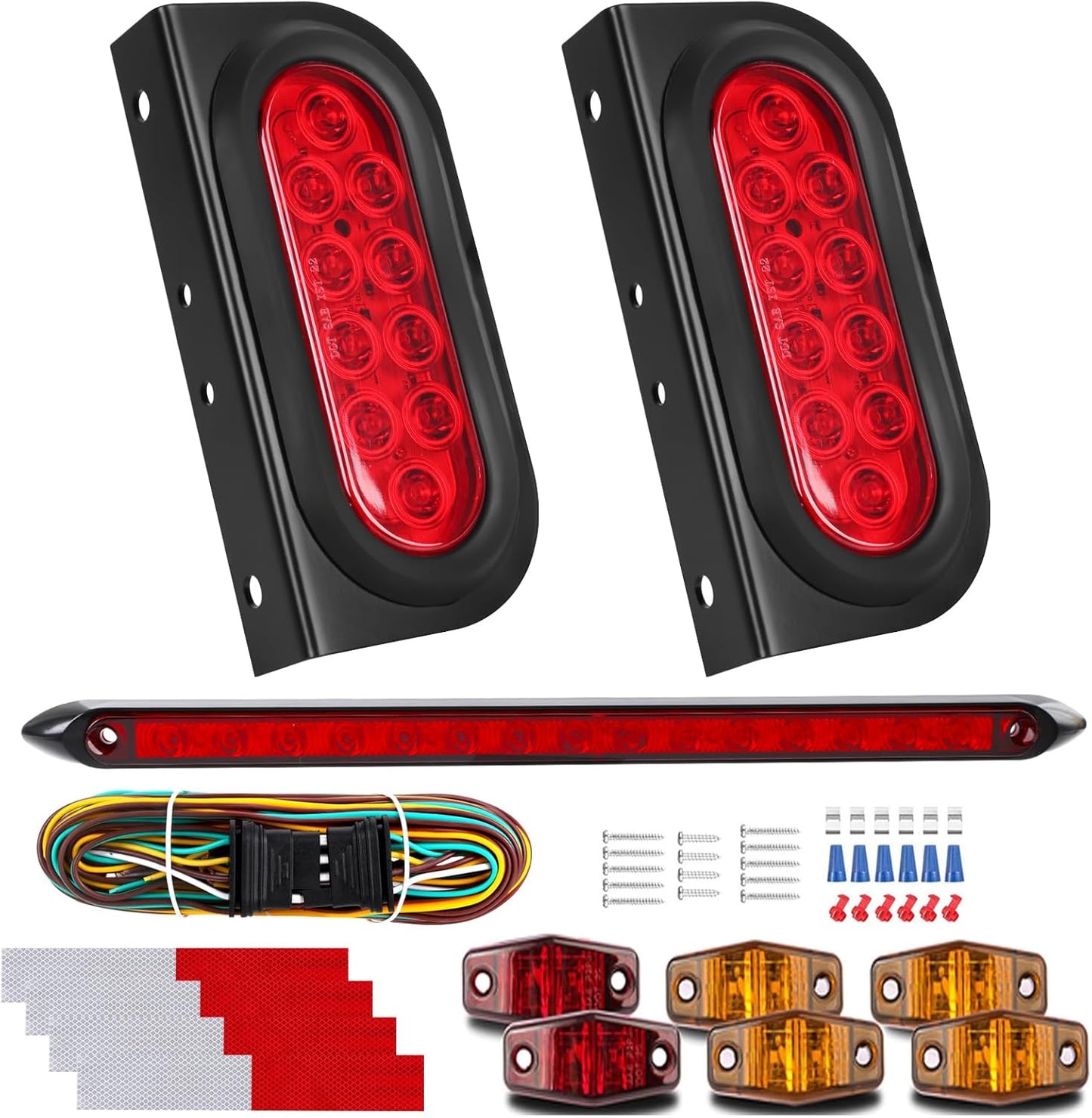 LIMICAR 6 Inch Oval Trailer Lights for Maximum Visibility