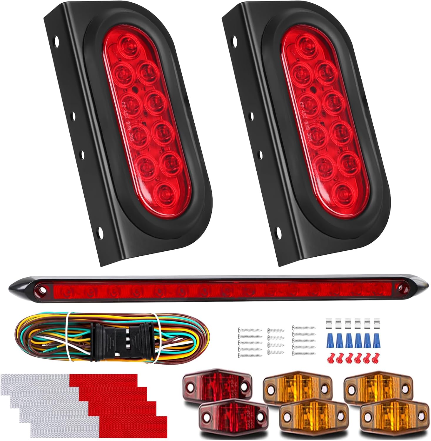 LIMICAR 6 Inch Oval Trailer Lights for Maximum Visibility