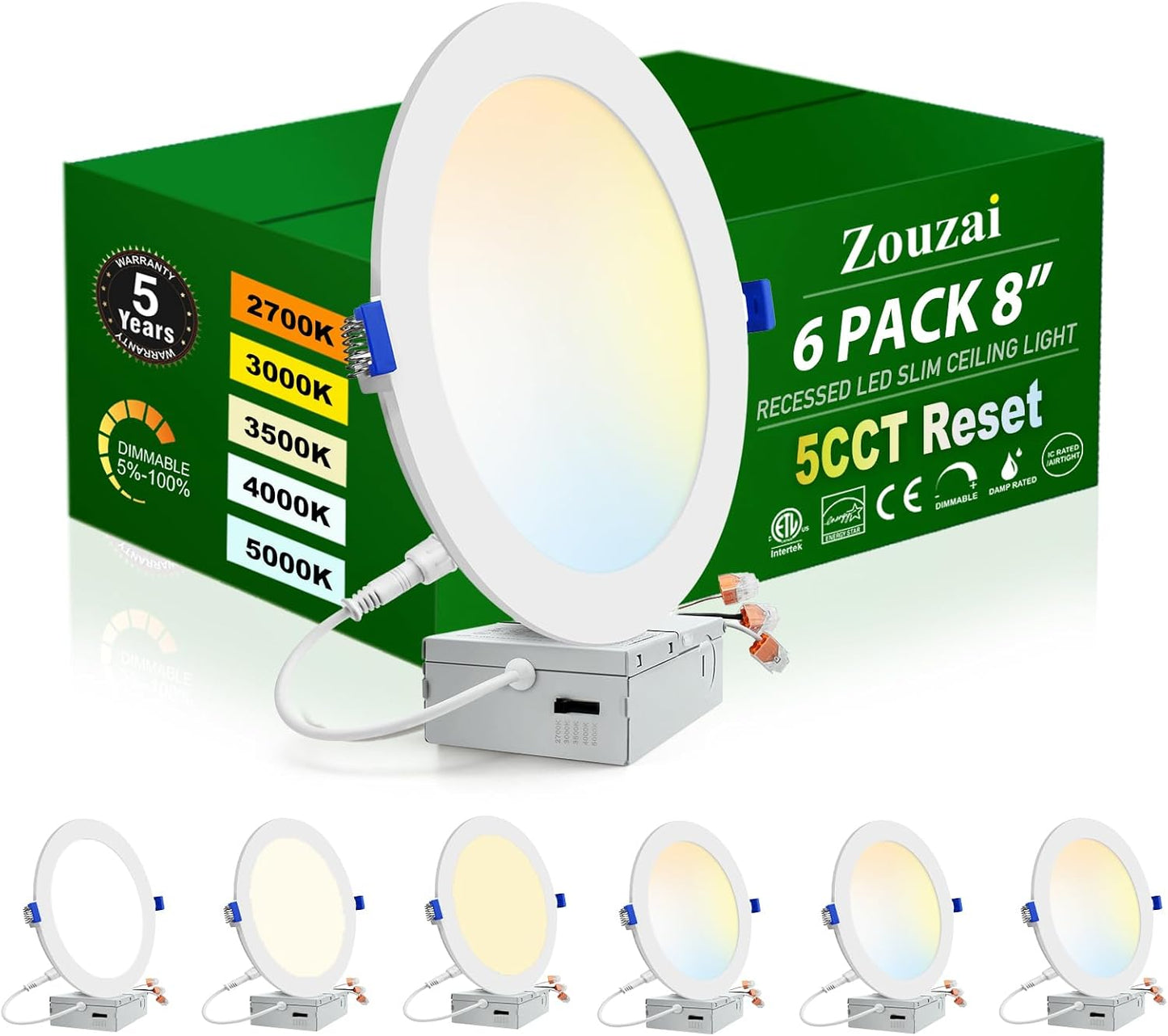 Zouzai 8 Inch Ultra-Thin LED Recessed Ceiling Light Review