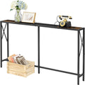 Console Table 55.1 in Narrow Sofa Table - Slim Entryway Table