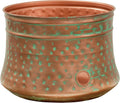 Liberty Garden 1917-G Hose Pot Hammered Patina - Stylish Hose Storage