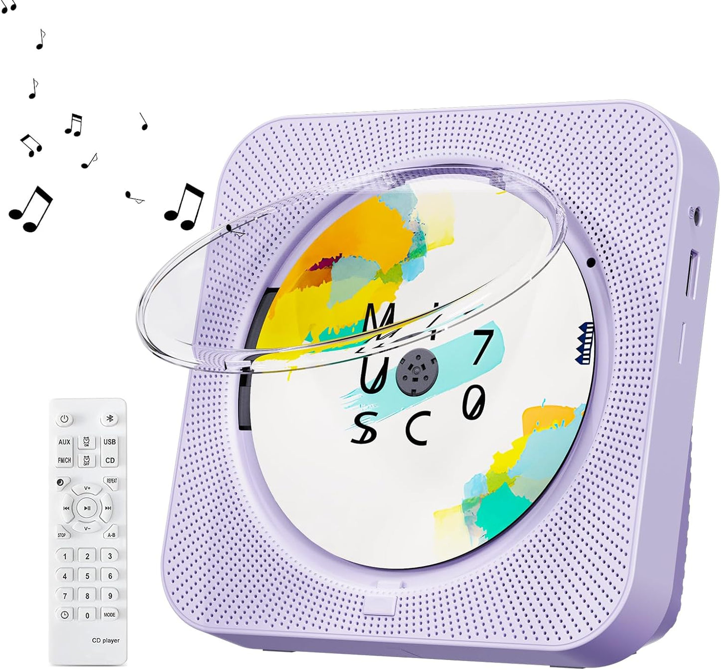Portable CD Player with Bluetooth 5.1 and HiFi Sound Features
