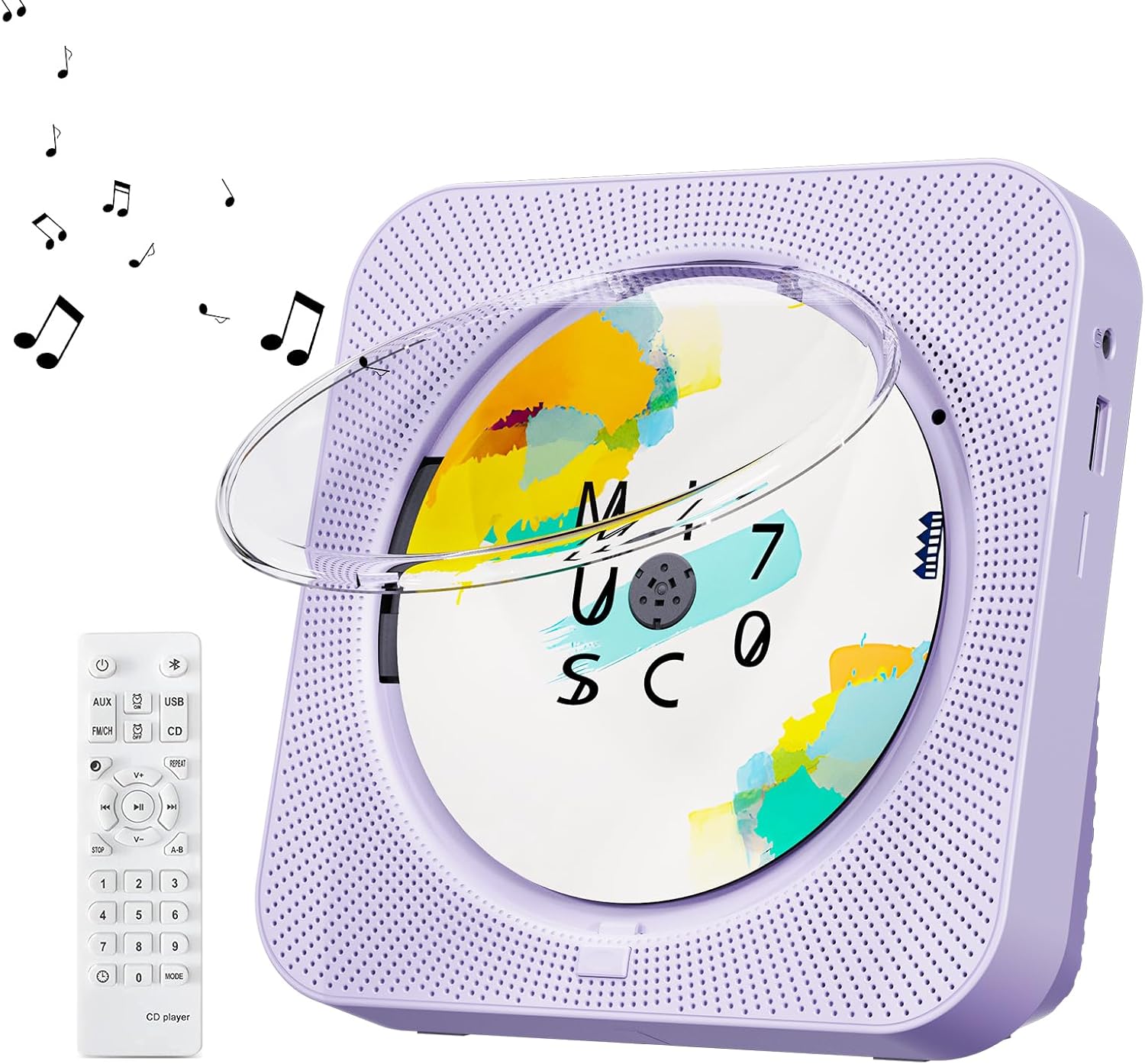 Portable CD Player with Bluetooth 5.1 and HiFi Sound Features