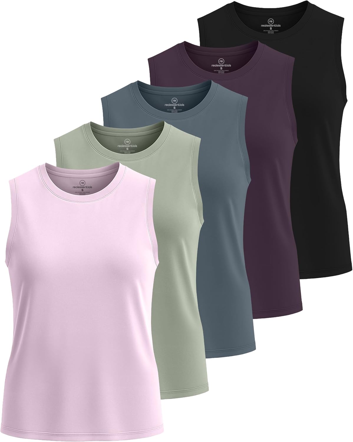 Real Essentials Women's Dry-Fit Tank Tops for Active Lifestyle