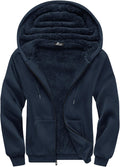 SCODI Hoodies for Men Full Zip Sherpa Lined Thick Fleece - Warm Winter