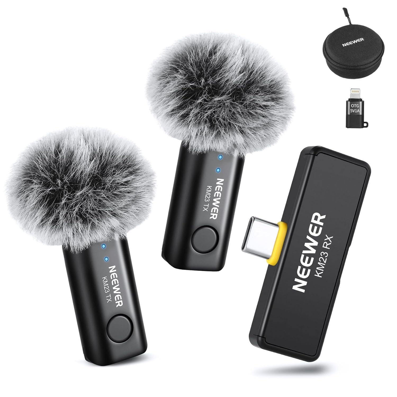 NEEWER Lavalier Wireless Microphone System for iPhone & Android