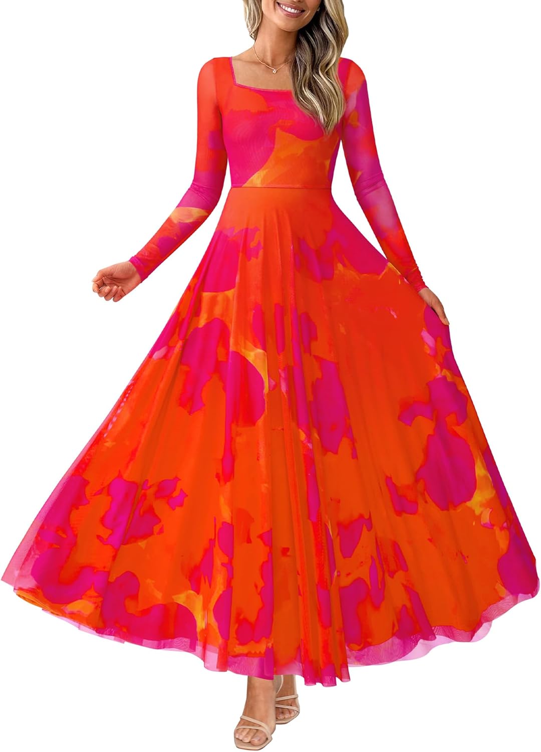BTFBM Women Maxi Dress for Fall 2025 - Elegant Floral Style