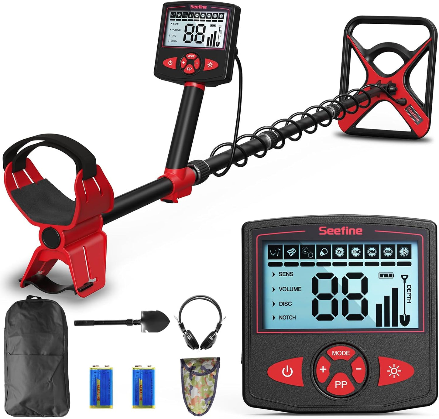 High Accuracy Metal Detector with 5 Modes and Waterproof Coil