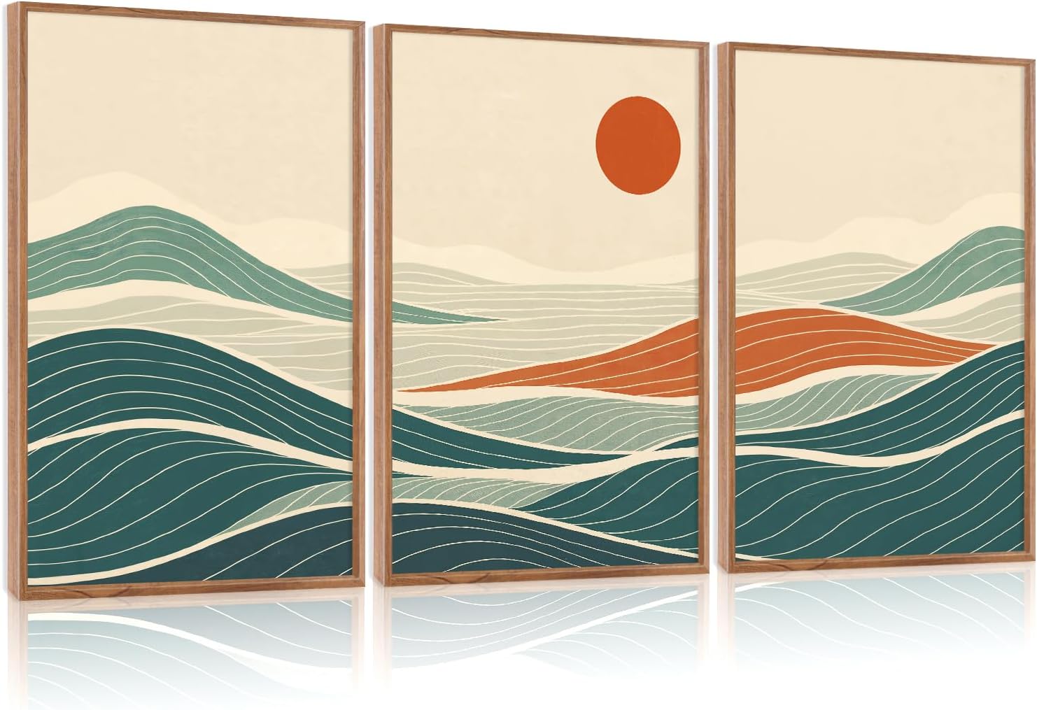 Ocean Waves Wall Decor Set - Minimalist Coastal Art Prints