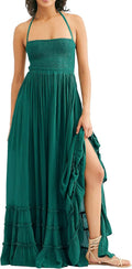 R.Vivimos Womens Summer Boho Sexy Backless Long Dresses (Style R4FB)