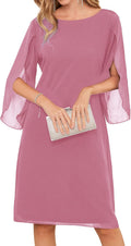 Womens Chiffon Flutter Sleeve Party Dress Size 8-20 - Elegant Fit