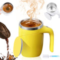 Automatic Self Stirring Coffee Mug - High Speed Mixing (Yellow)