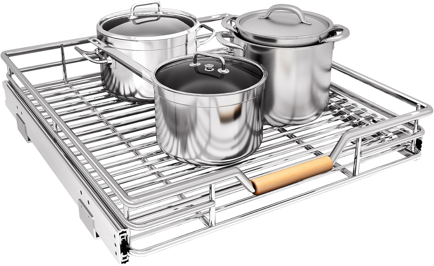 Pull Out Cabinet Organizer for Smooth Sliding Kitchen Shelves