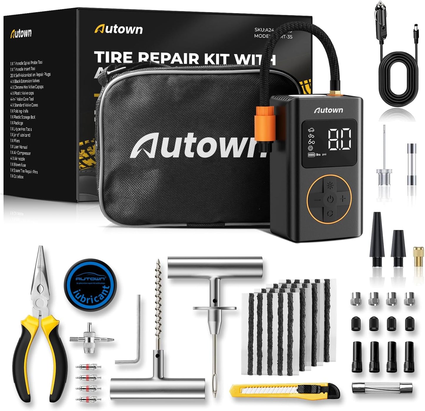 Ultimate 54PC Flat Tire Repair Kit - AUTOWN