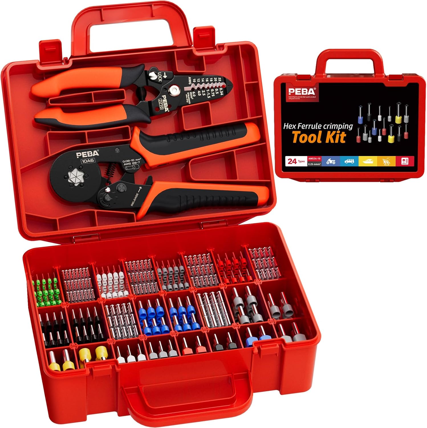 PEBA Ferrule Crimping Tool Kit for Electrical Wiring Projects