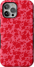 Casely iPhone 12 Pro Max Case Rose Garden - Bold Red Floral Protection