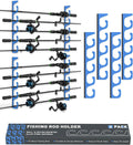 Fishing Pole Holders - 10 Rod Holder Storage for Wall & Garage