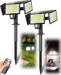 2-in-1 Solar Spotlights Outdoor with Ground Stakes - Bright 3000LM