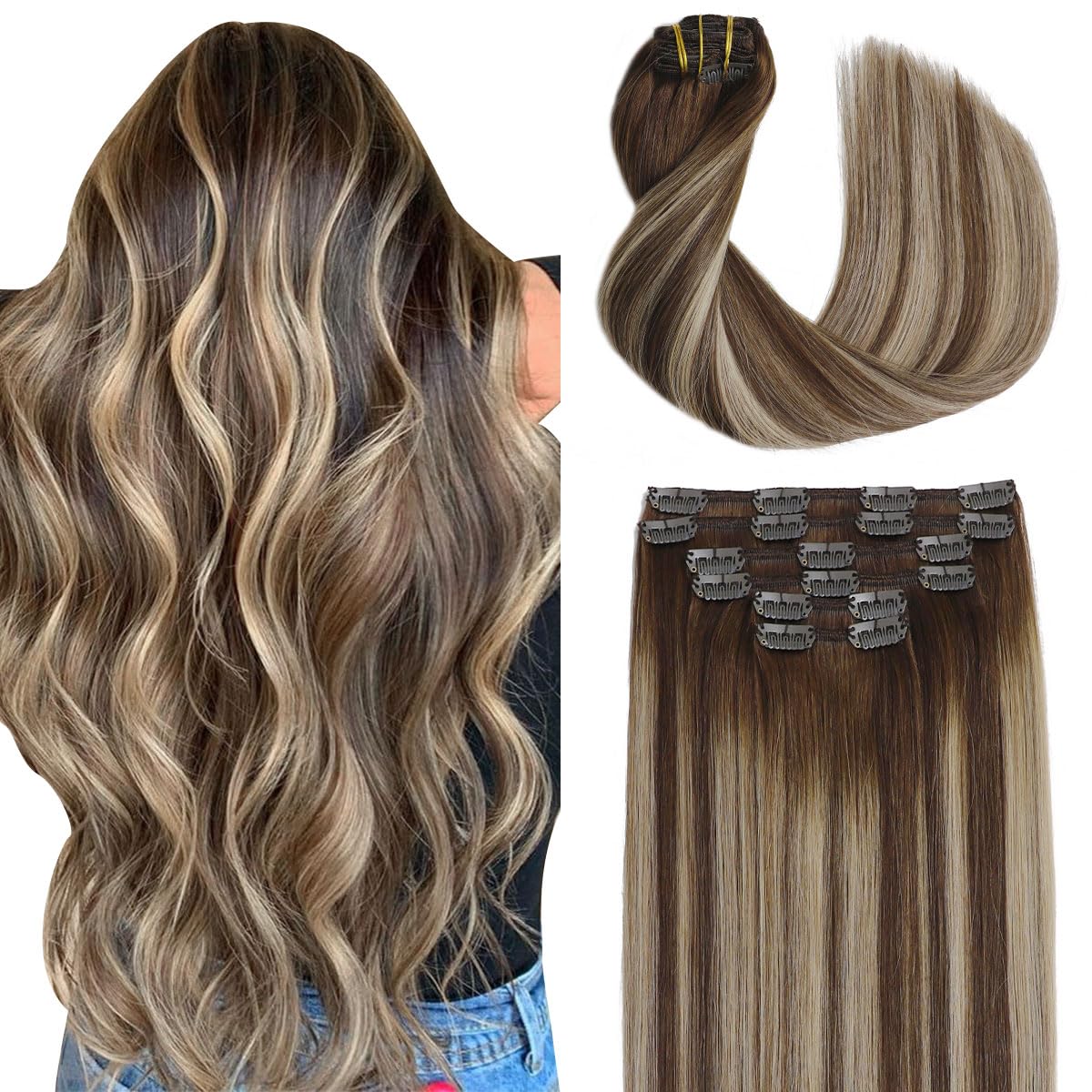 Sindra Clip in Hair Extensions for Stunning Balayage Looks