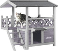 Aivituvin Cat House Outdoor Indoor Shelter with Escape Door