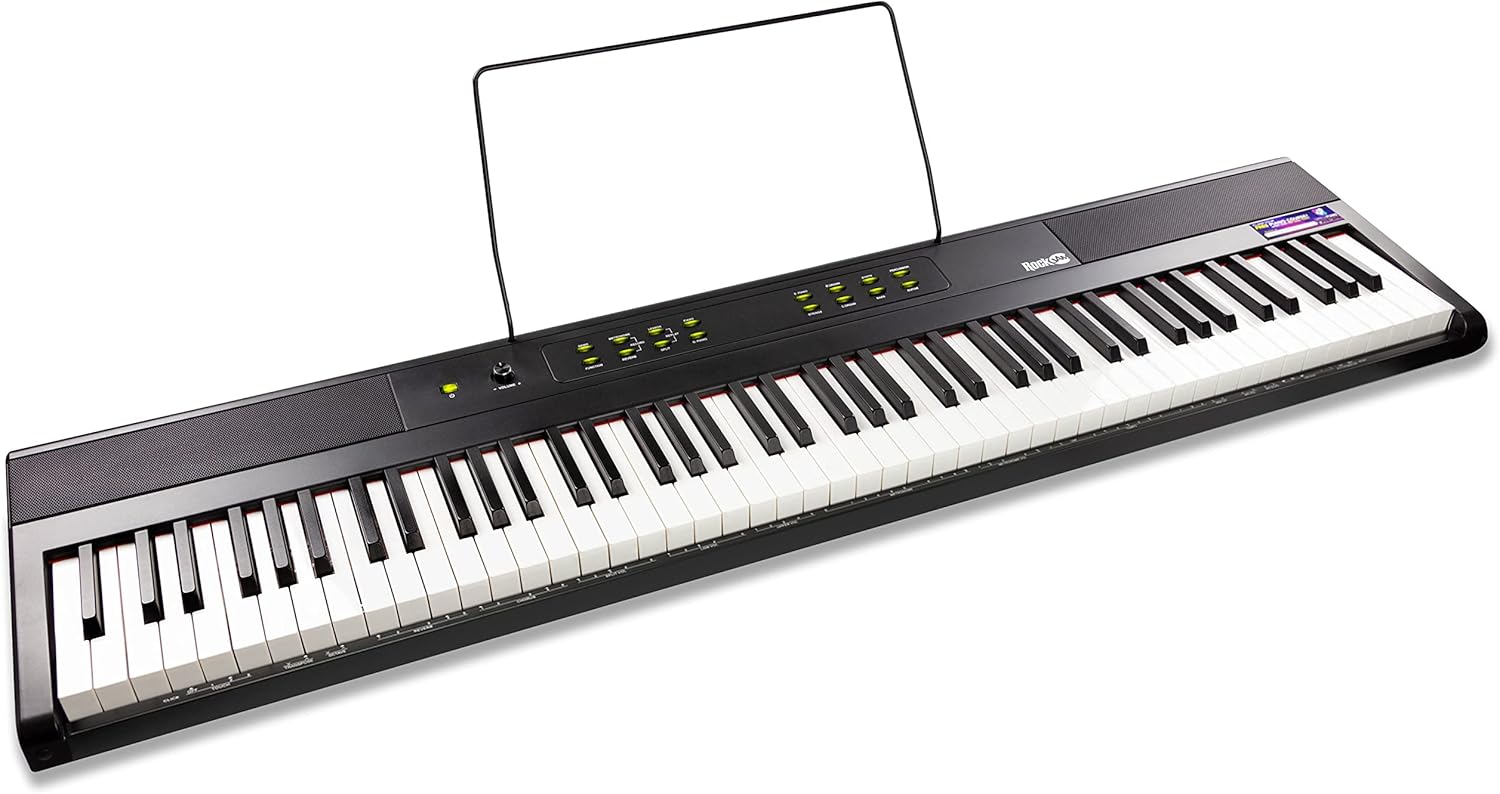 RockJam 88 Key Digital Piano with Semi-Weighted Keys for All
