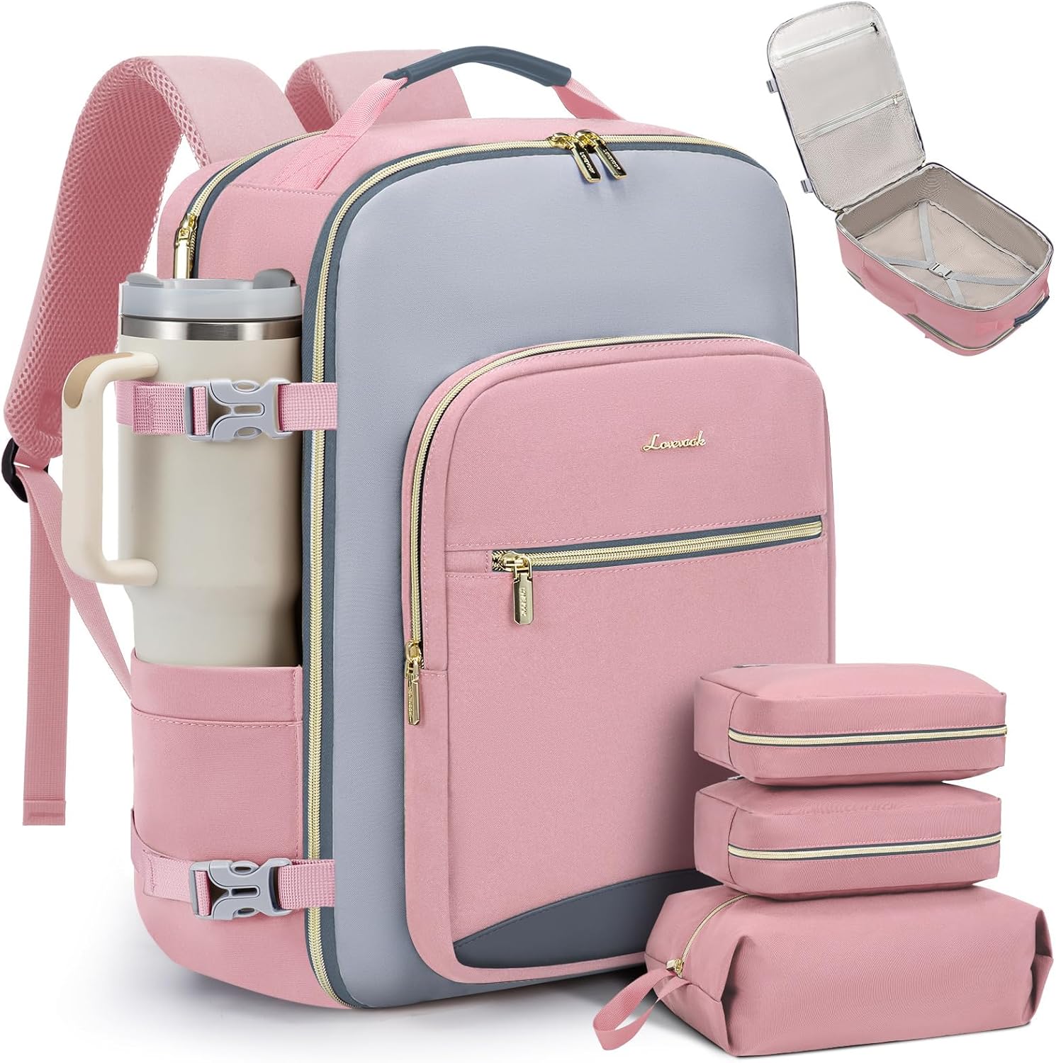 LOVEVOOK 50L Travel Backpack for Women & Men - Airline Approved