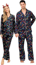 RAISEVERN Couples Christmas Matching Pajamas Set - Soft Warm Sleepwear