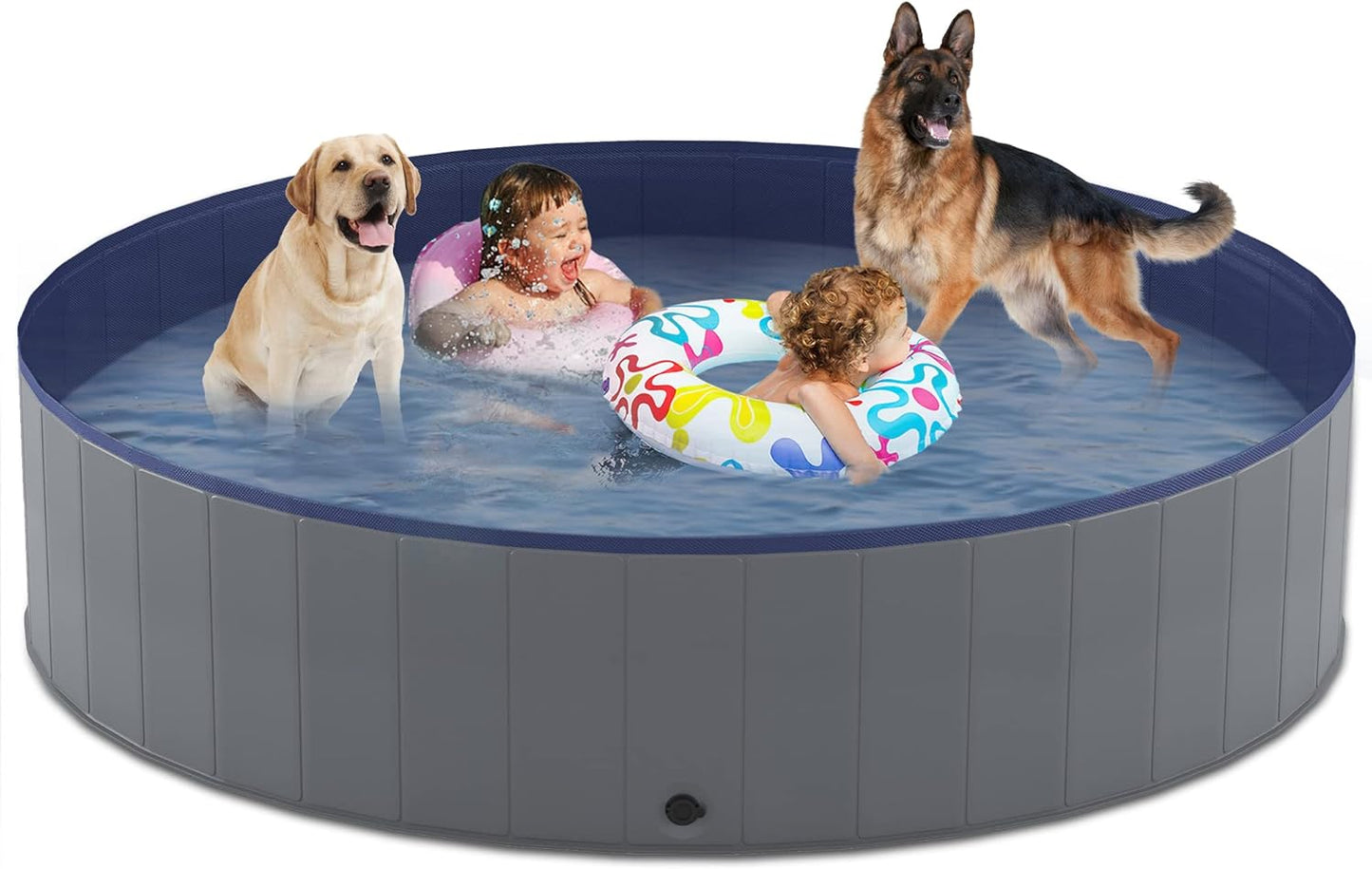 Niubya Foldable Dog Pool - Portable Bath Tub for Pets and Cats