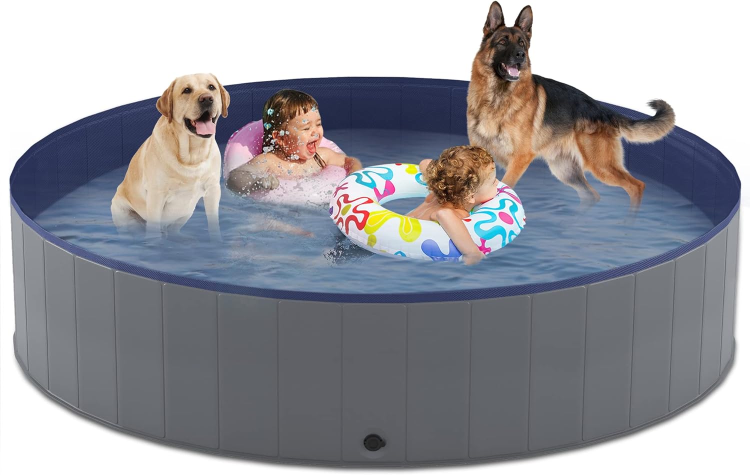 Niubya Foldable Dog Pool - Portable Bath Tub for Pets and Cats