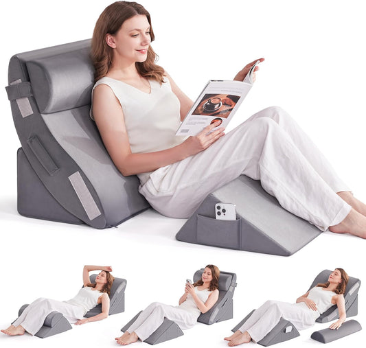 Yojoker Orthopedic Bed Wedge Pillow Set for Pain Relief