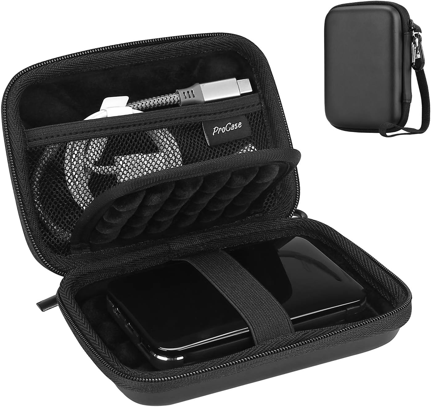 ProCase Portable Hard Drive Case - Black