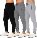 Sweatpants for Men 3 Pack Joggers - Comfortable Warm Athletic Pants