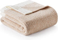 Snuggle Sac Heather Beige Throw Blanket 50x70 in - Ultra Soft Cozy