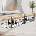 2 Pack Cable Management Under Desk Tray 31.4in - No Drill Clamp Mount