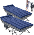 Camping Cot 28 in Extra Wide Folding Camp Bed - Comfortable Portable