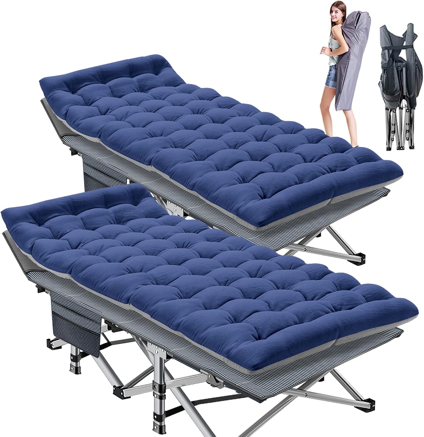 ABORON Camping Cot for Adult 28in Extra Wide, Heavy-Duty Design