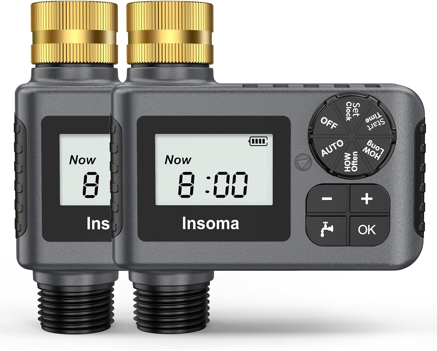 2 PCS Water Timer with Brass Inlet for Efficient Lawn Watering