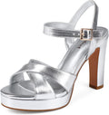 Platform High Heels for Women Strappy Chunky Heels Sandals - Ankle