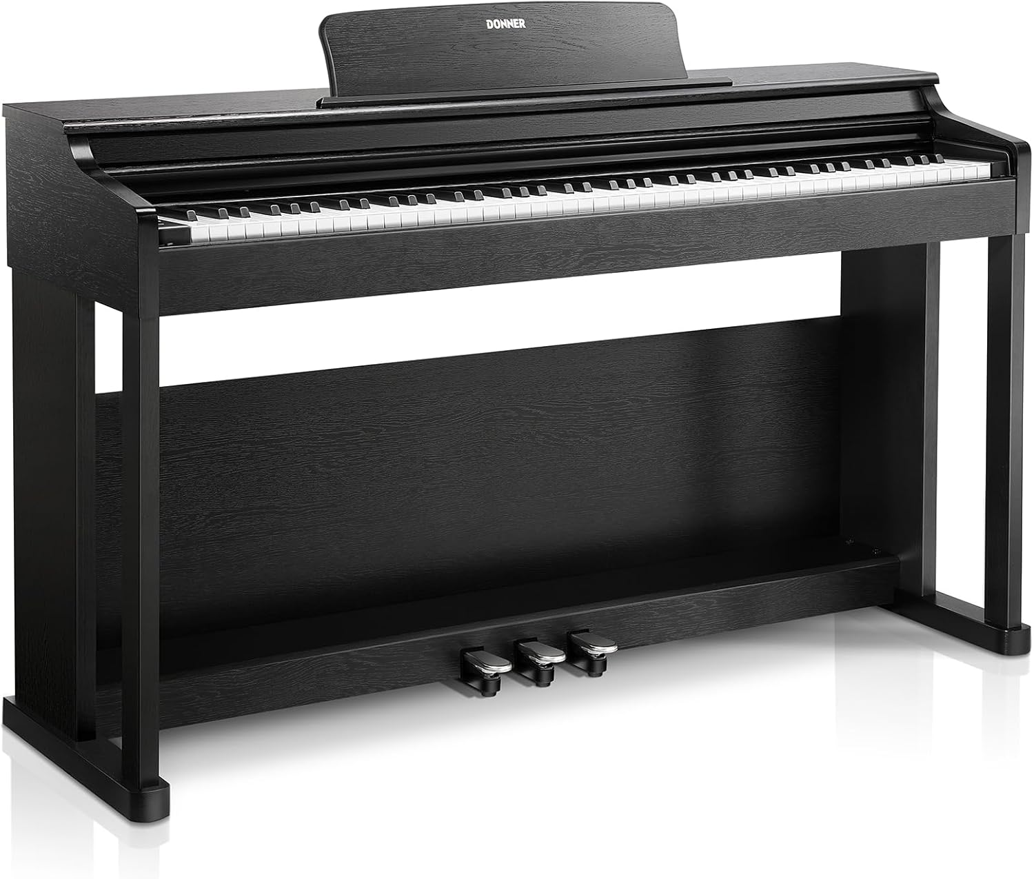 Donner DDP-100 Digital Piano Bundle - 88 Keys, Weighted Action, Triple Pedals