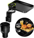 Car Cup Holder Tray Expander - 3 in 1 Detachable Food Table Tray