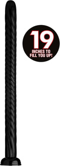 Hosed 19 Inch Spiral Anal Snake - Deep Spiraled Texture