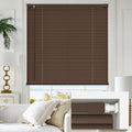 1in Vinyl Mini Blinds 33 1/2 in x 64 in Mahogany - Cordless No Drill