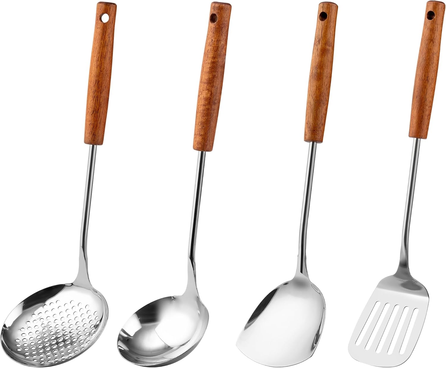 FJNATINH Stainless Steel Wok Tools Set for Every Kitchen